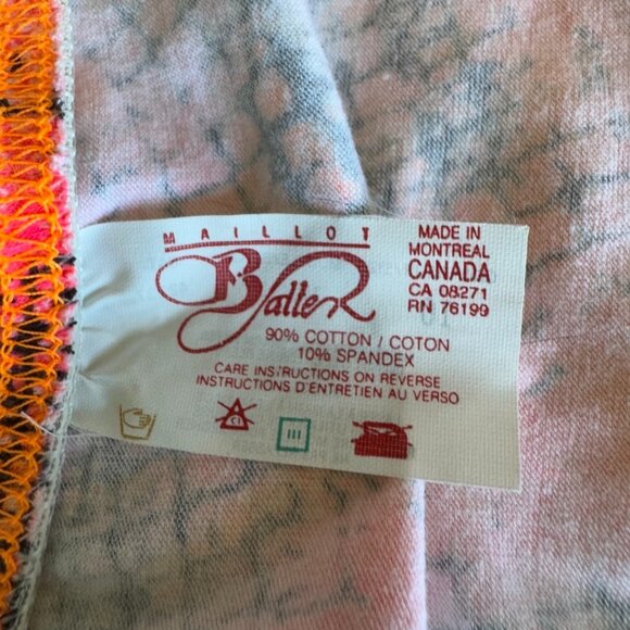 90s Neon Pink and Orange Print Bikini by Baltex - Picture 8 of 12